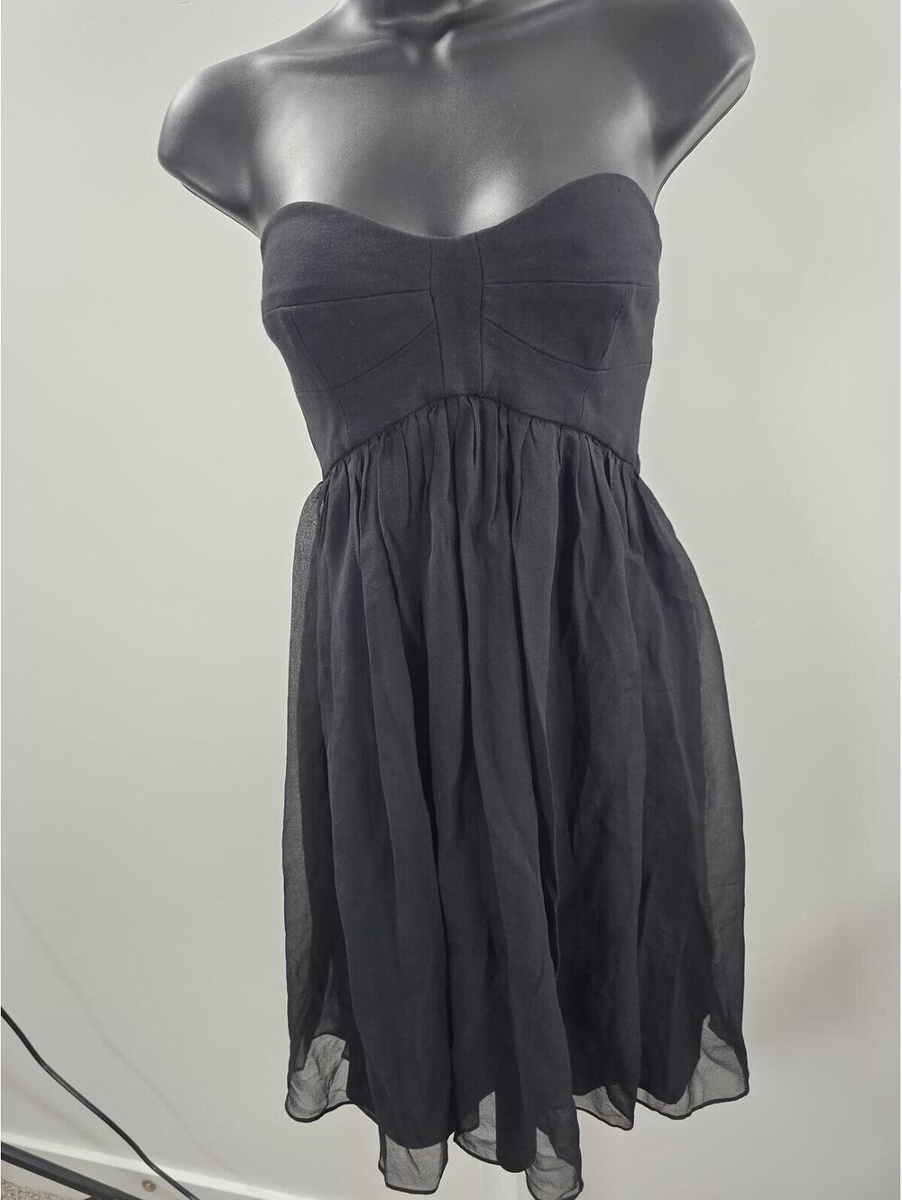 DVF 100% Silk Asti Strapless Dress Sz 2